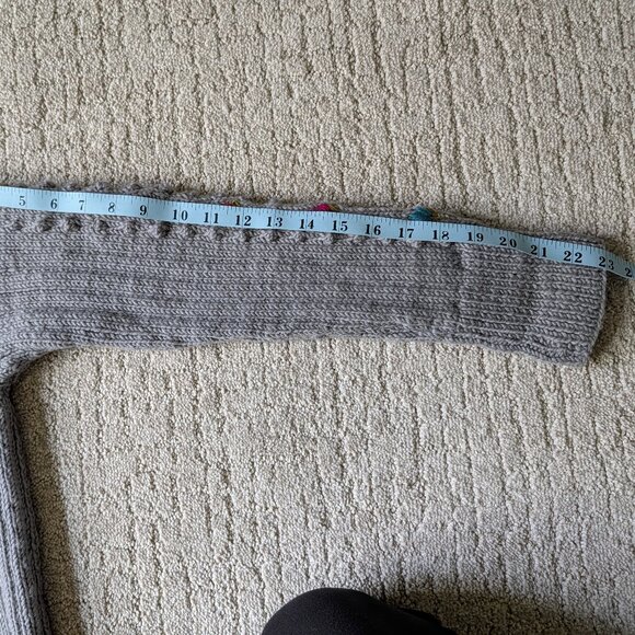 French Knot x Sundance Heritage Bloom Gray Sweater Cardigan Women's Small - Picture 5 of 8